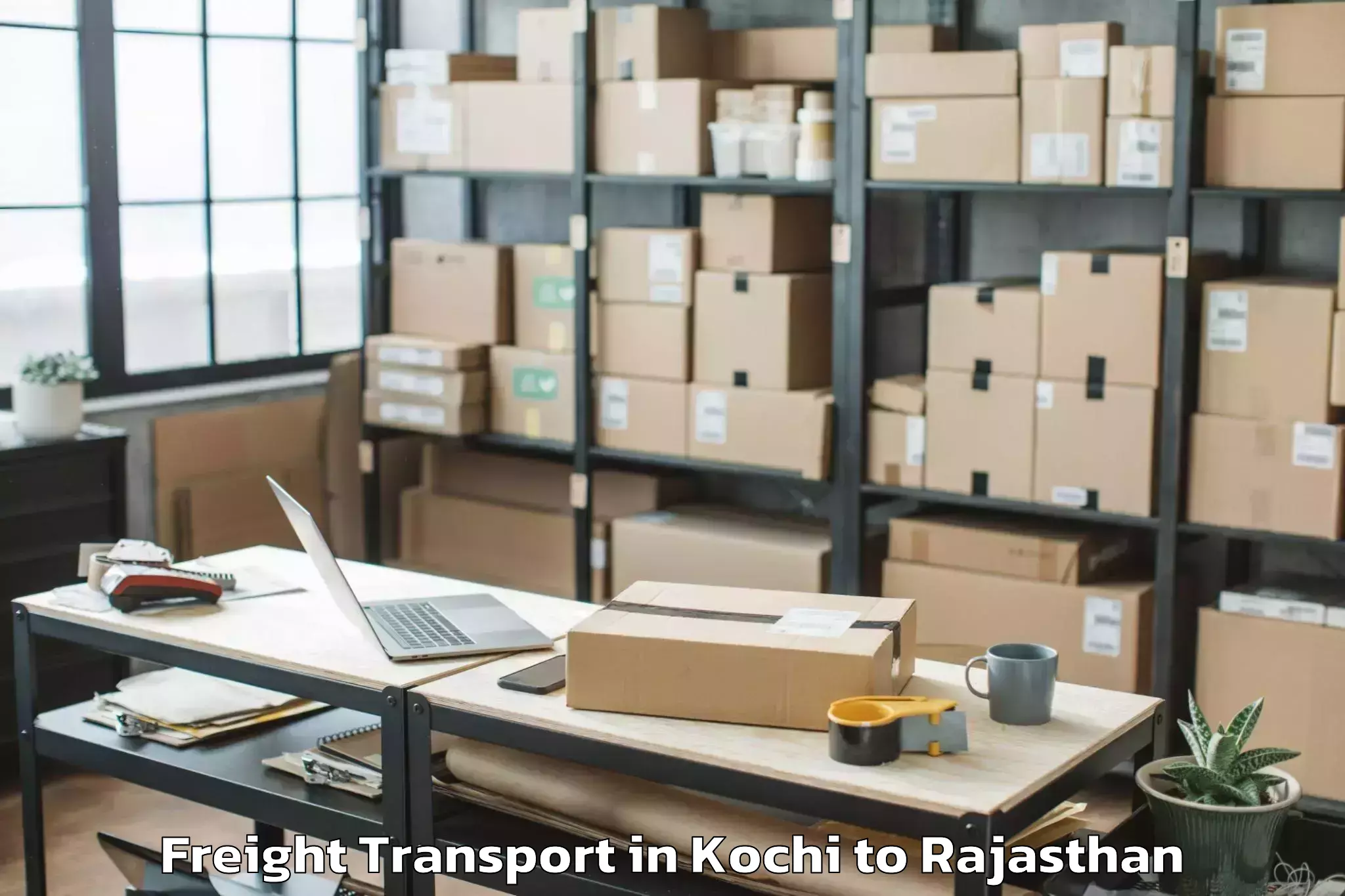 Book Your Kochi to Ringas Freight Transport Today